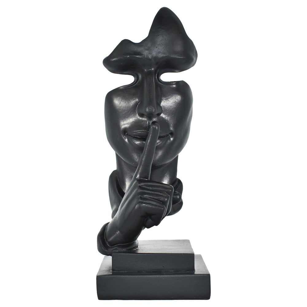6" Black Resin Tabletop Sculpture