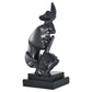 6" Black Resin Tabletop Sculpture