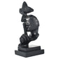 6" Black Resin Tabletop Sculpture