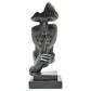 6" Black Resin Tabletop Sculpture