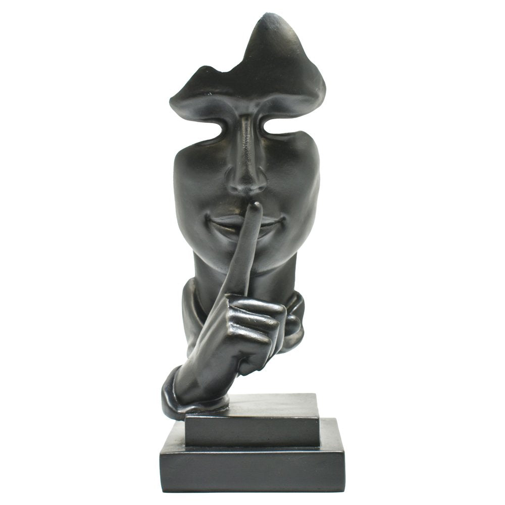 6" Black Resin Tabletop Sculpture