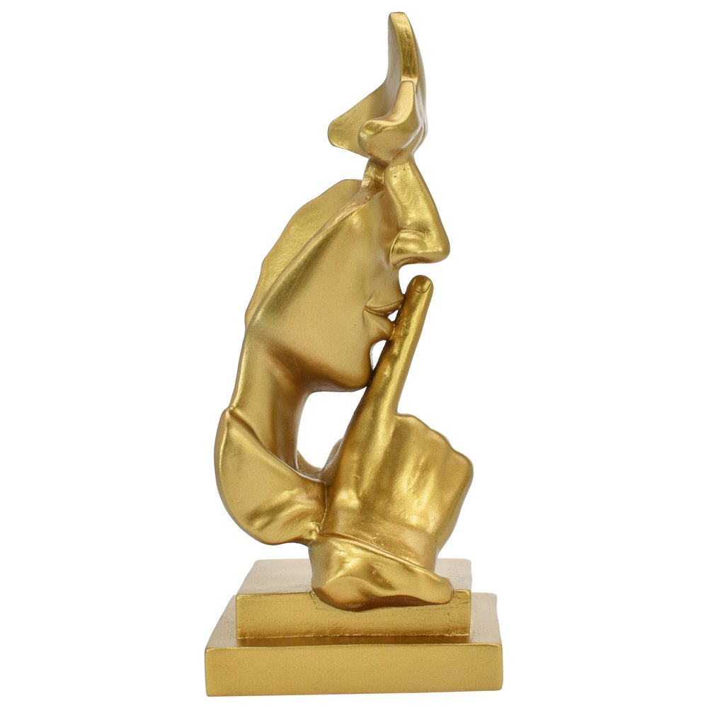 8" Gold Resin Tabletop Sculpture