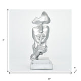 6" Silver Resin Tabletop Sculpture