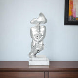6" Silver Resin Tabletop Sculpture