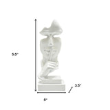 5" White Resin Tabletop Sculpture