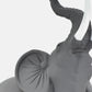 7" Stone And White Resin Elephant Tabletop Sculpture