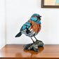 5" Blue Orange And White Resin Bird Tabletop Sculpture