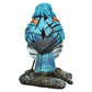 5" Blue Orange And White Resin Bird Tabletop Sculpture