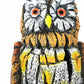 8" Brown Yellow And White Resin Owl Tabletop Sculpture