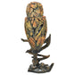 8" Brown Yellow And White Resin Owl Tabletop Sculpture