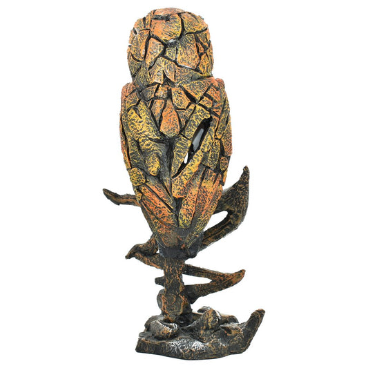 8" Brown Yellow And White Resin Owl Tabletop Sculpture