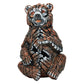 6" Brown White And Black Resin Bear Tabletop Sculpture