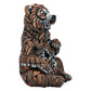 6" Brown White And Black Resin Bear Tabletop Sculpture