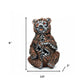 6" Brown White And Black Resin Bear Tabletop Sculpture