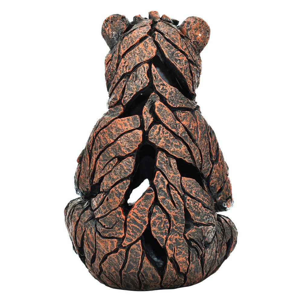 6" Brown White And Black Resin Bear Tabletop Sculpture
