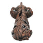 6" Brown And White Resin Elephant Tabletop Sculpture