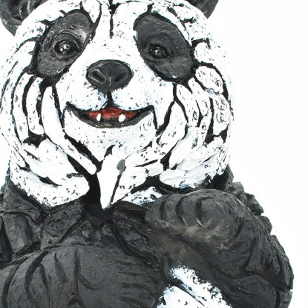 6" Black And White Resin Panda Tabletop Sculpture
