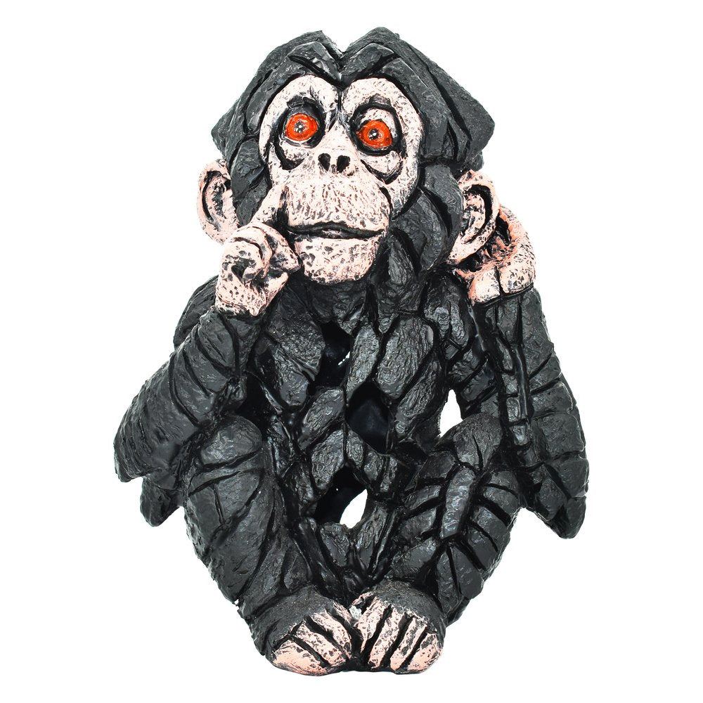 6" Brown Pink And Red Resin Monkey Tabletop Sculpture