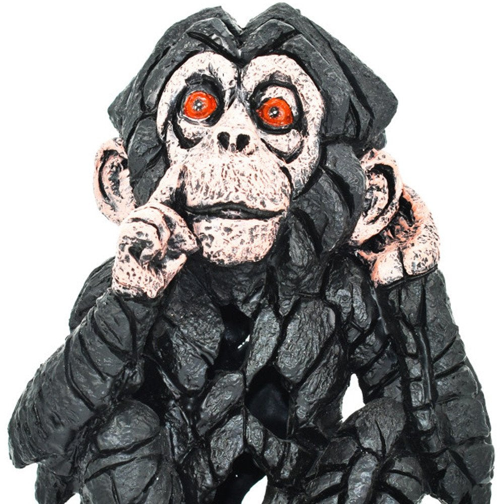 6" Brown Pink And Red Resin Monkey Tabletop Sculpture