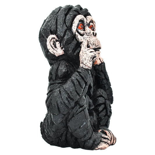 6" Brown Pink And Red Resin Monkey Tabletop Sculpture