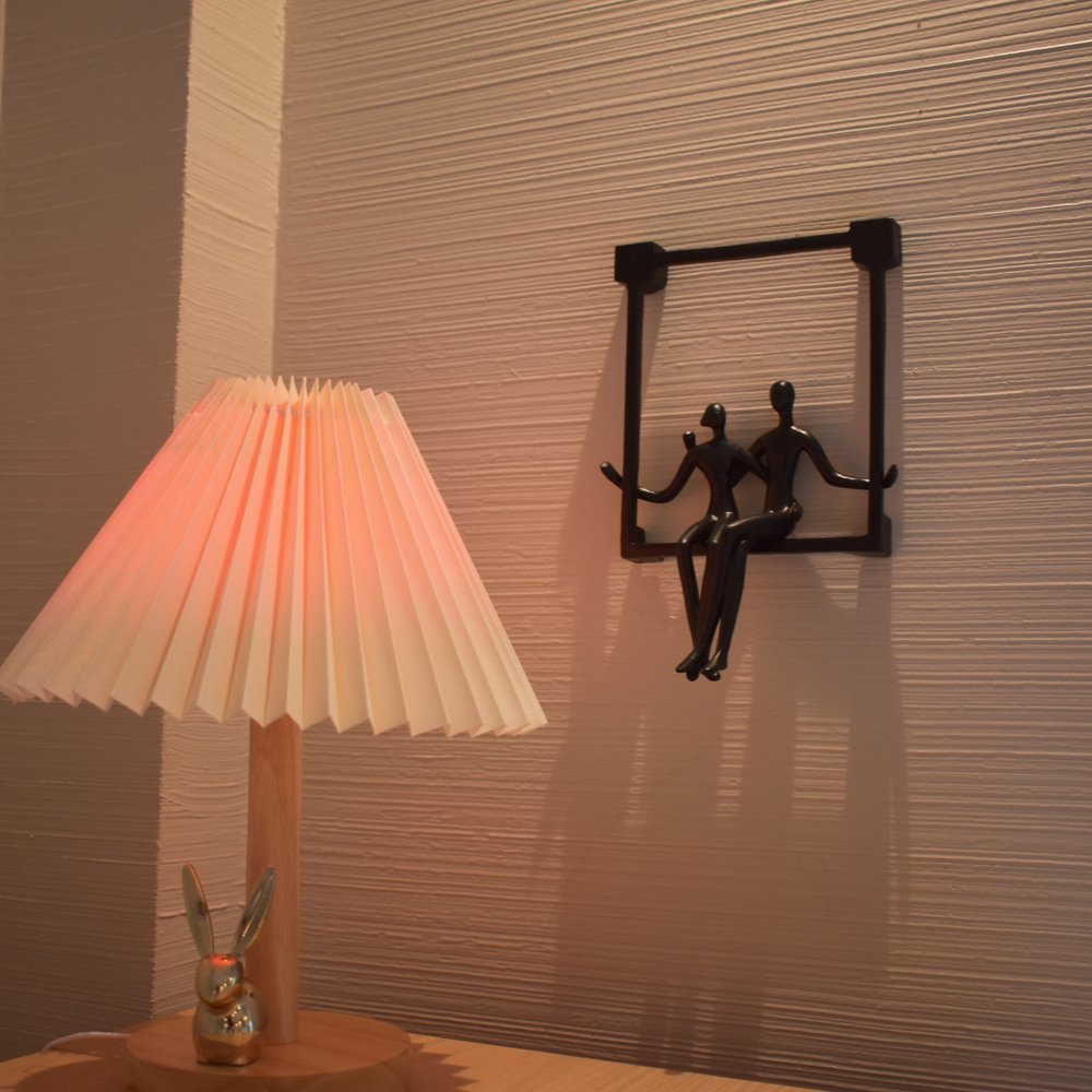 7" Black Resin People Tabletop Sculpture