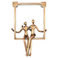 7" Bronze Resin People Tabletop Sculpture