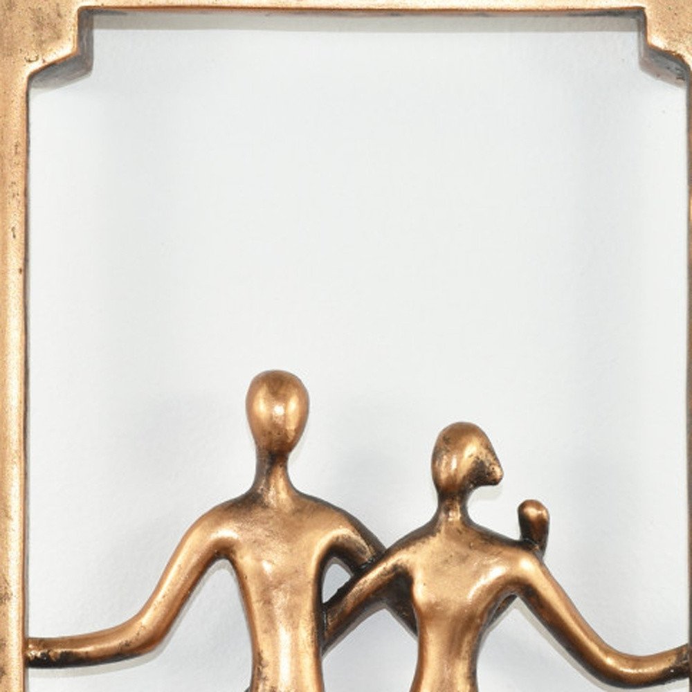 7" Bronze Resin People Tabletop Sculpture