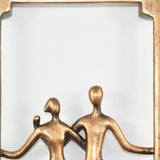 7" Bronze Resin People Tabletop Sculpture