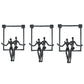 Set of Three Black Resin People Tabletop Sculpture