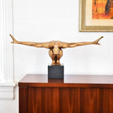 4" Bronze Resin Man Tabletop Sculpture