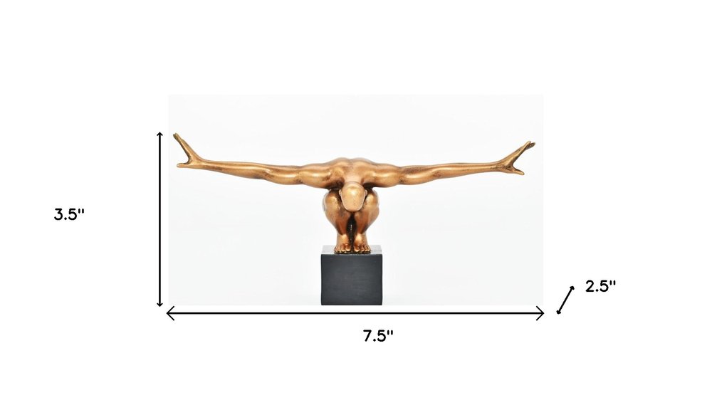 4" Bronze Resin Man Tabletop Sculpture