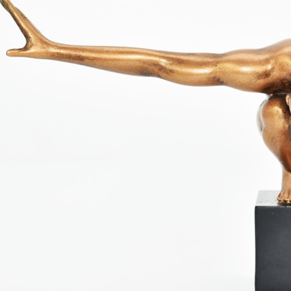 4" Bronze Resin Man Tabletop Sculpture