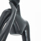 6" Black Resin Man Tabletop Sculpture