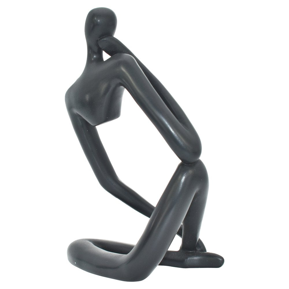 6" Black Resin Man Tabletop Sculpture