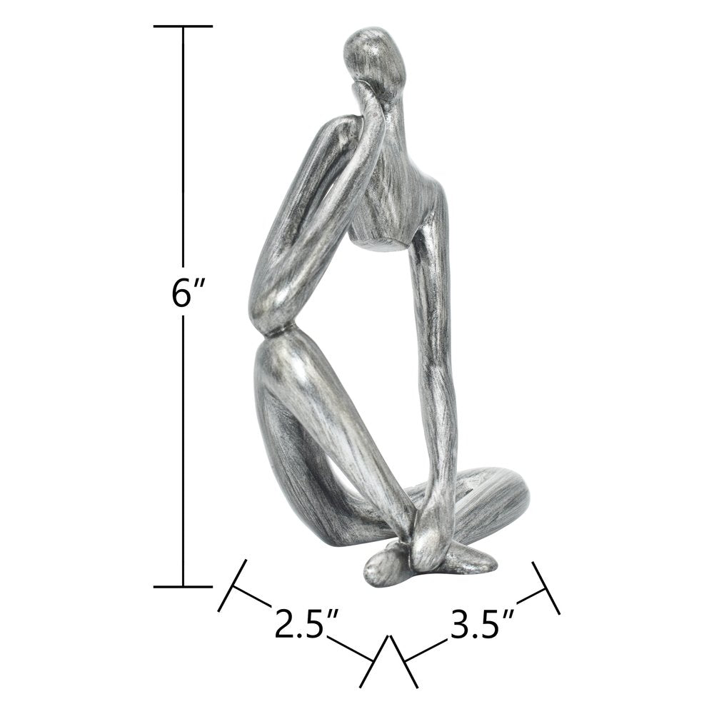 6" Pewter Resin Man Tabletop Sculpture