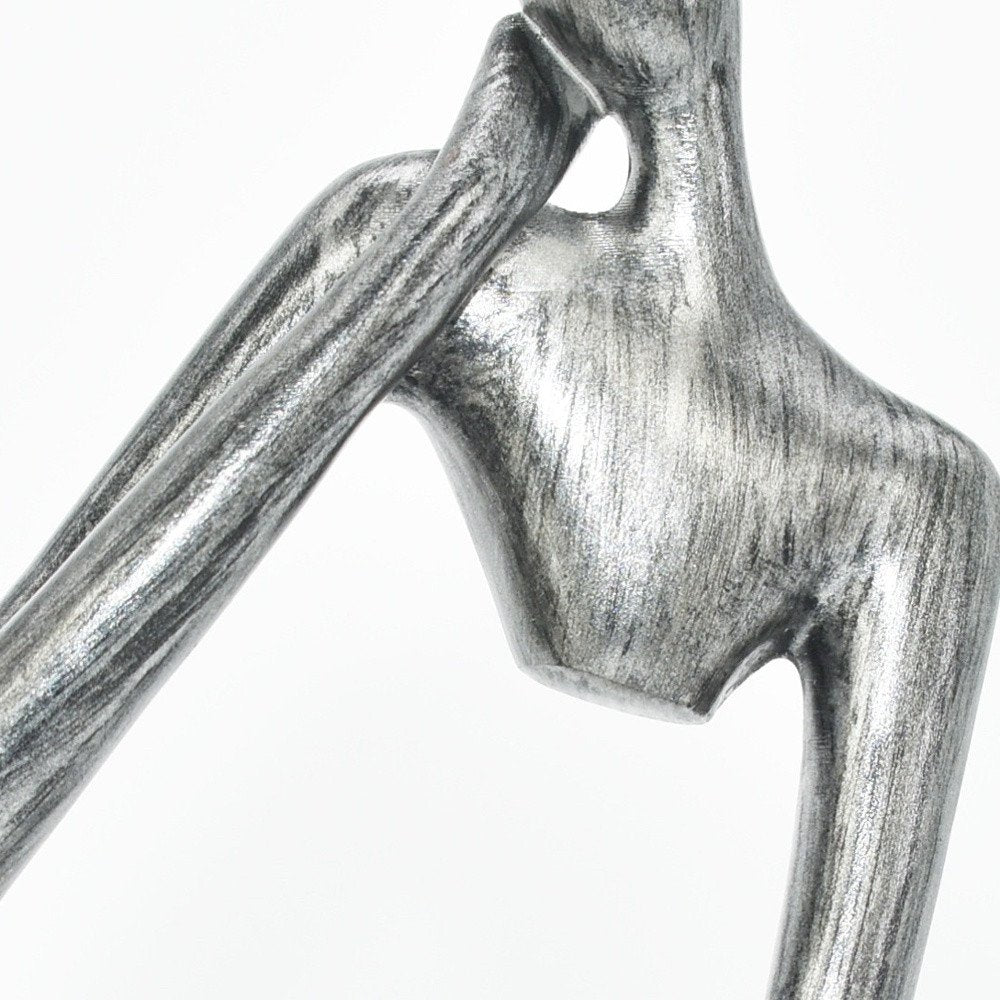 6" Pewter Resin Man Tabletop Sculpture