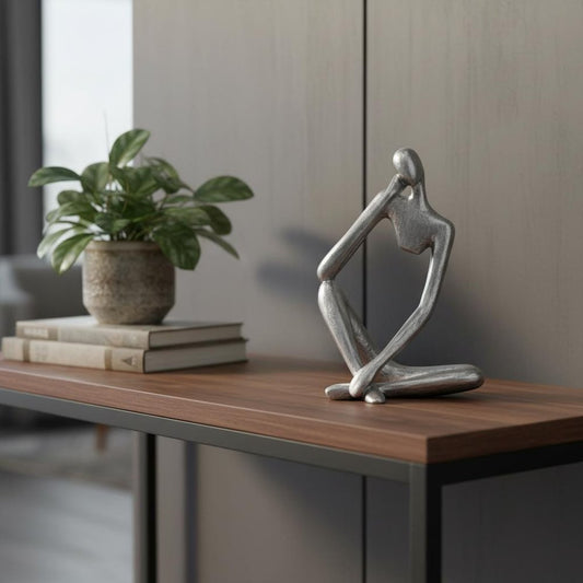 6" Pewter Resin Man Tabletop Sculpture