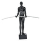 8" Black Resin Man Tabletop Sculpture