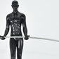 8" Black Resin Man Tabletop Sculpture