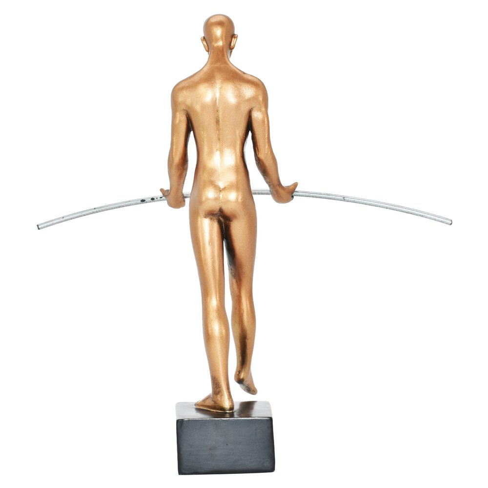 8" Bronze Resin Man Tabletop Sculpture