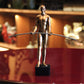 8" Bronze Resin Man Tabletop Sculpture