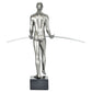 8" Pewter Resin Man Tabletop Sculpture