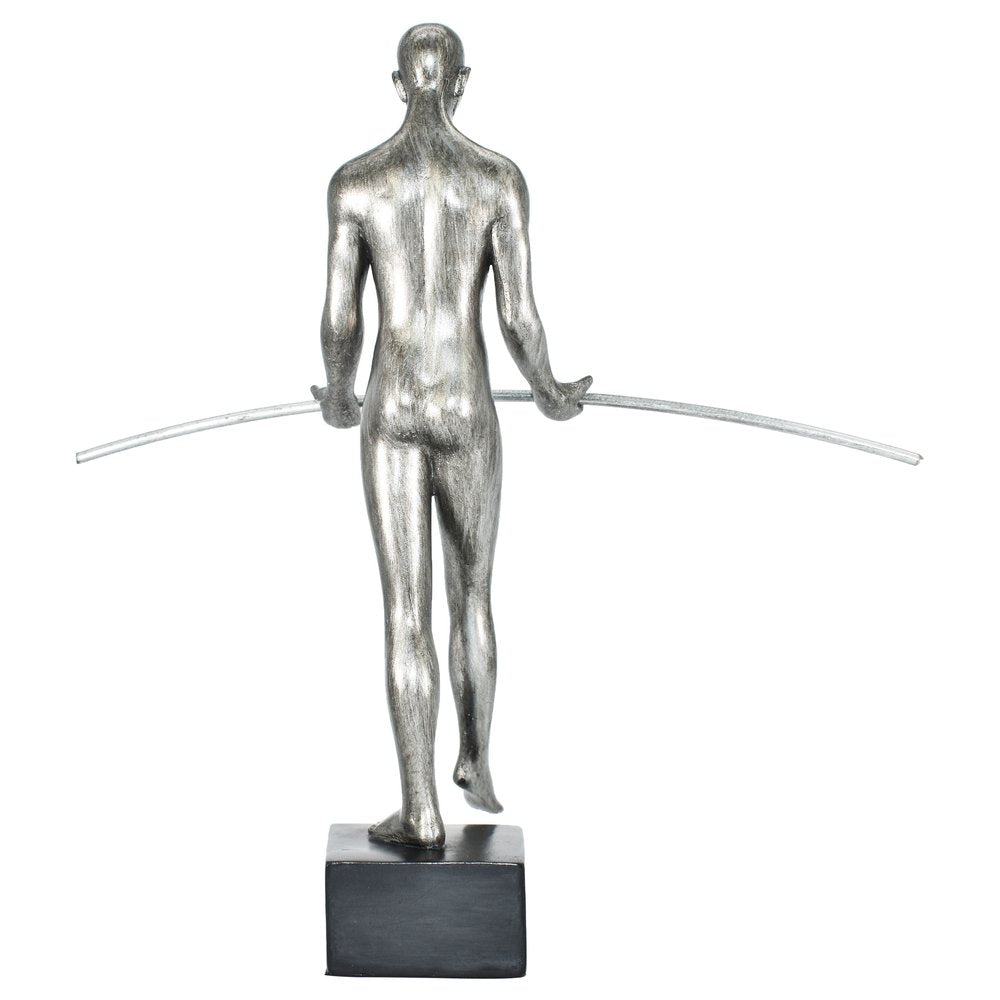 8" Pewter Resin Man Tabletop Sculpture