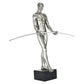8" Pewter Resin Man Tabletop Sculpture