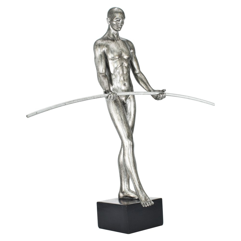 8" Pewter Resin Man Tabletop Sculpture