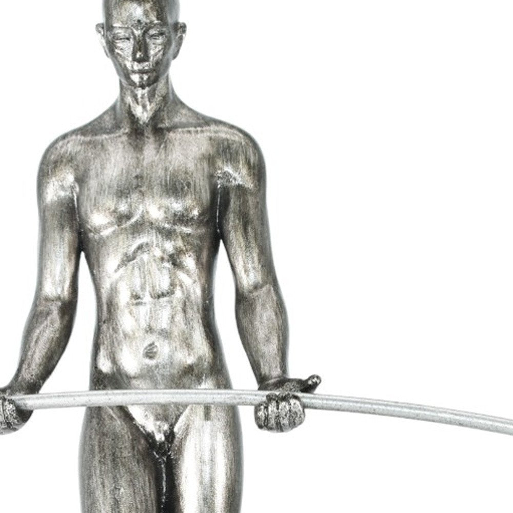 8" Pewter Resin Man Tabletop Sculpture