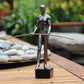 8" Pewter Resin Man Tabletop Sculpture