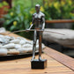 8" Pewter Resin Man Tabletop Sculpture