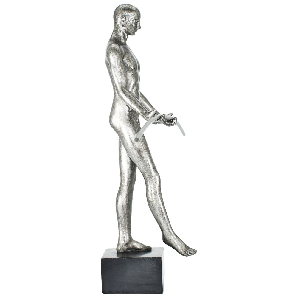 8" Pewter Resin Man Tabletop Sculpture