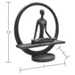 8" Black Resin Yoga Meditation Tabletop Sculpture